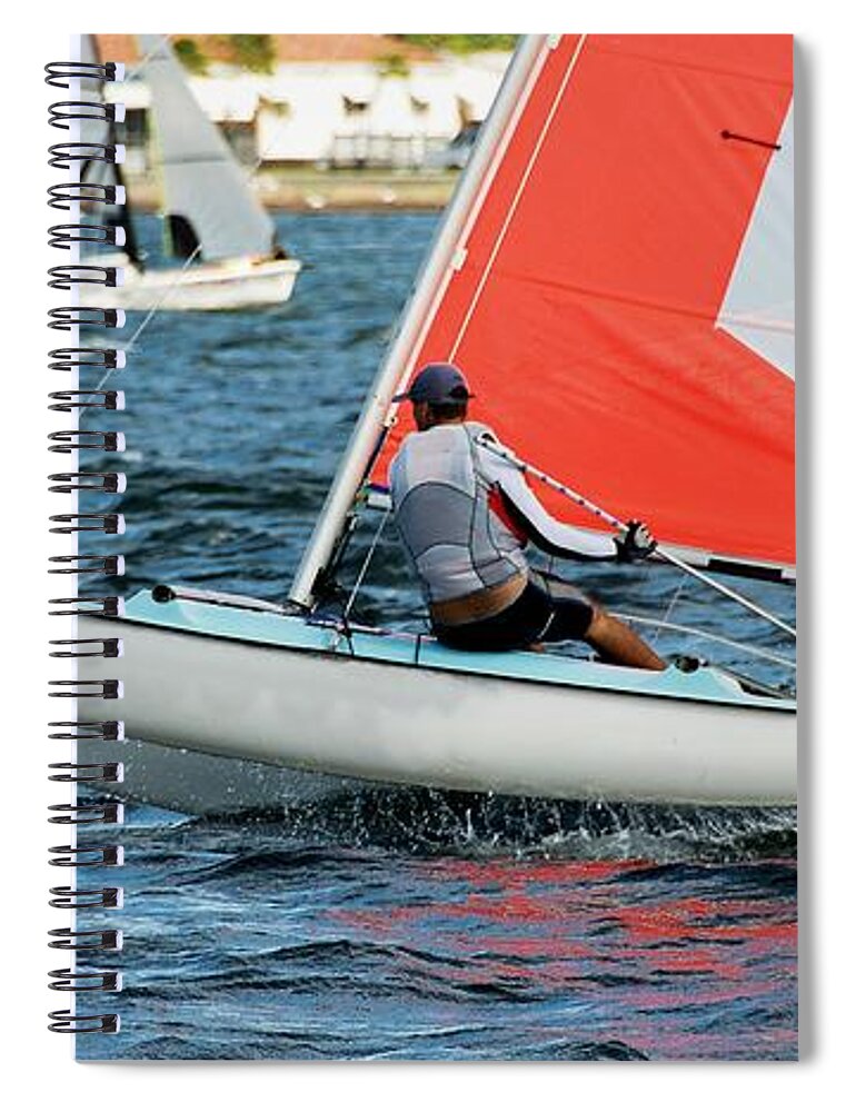 Csne13 Spiral Notebook featuring the photograph High School Sailing Championships #1 by Geoff Childs