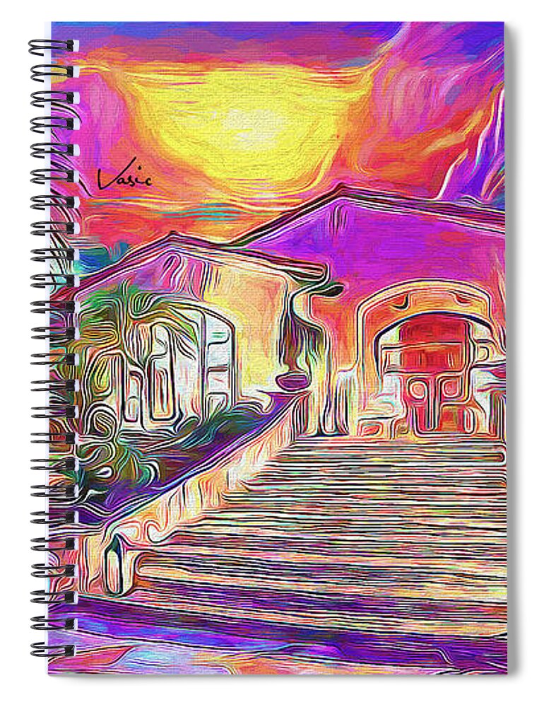 Paint Spiral Notebook featuring the painting Home sweet home 11 #2 by Nenad Vasic