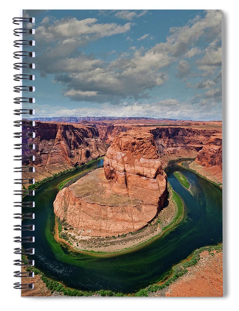 Arid Climate Spiral Notebook featuring the photograph Horseshoe Bend on the Colorado River by Jeff Goulden