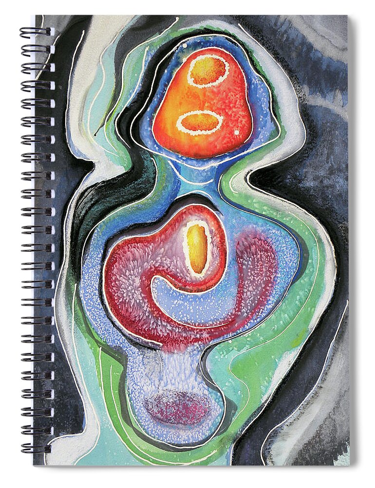 Soul Spiral Notebook featuring the painting Hylomorphic Soul #1 by Richard Barone