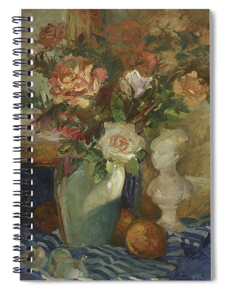 Still Life Painting. Floral Painting Spiral Notebook featuring the painting In the Shadows by Betty Jean Billups