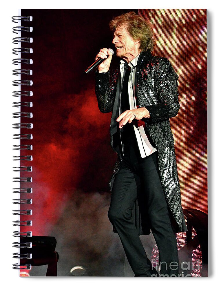 The Rolling Stones Spiral Notebook featuring the photograph Jagger #1 by La Dolce Vita
