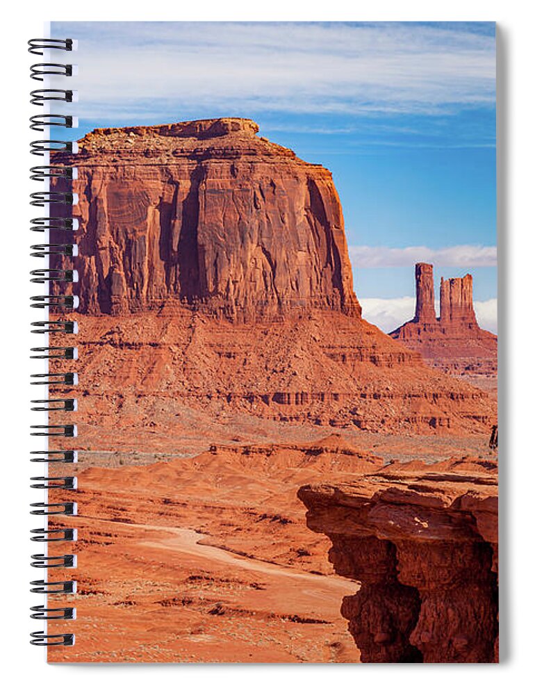 Monument Valley Spiral Notebook featuring the photograph John Ford Point Monument Valley #2 by Brian Jannsen