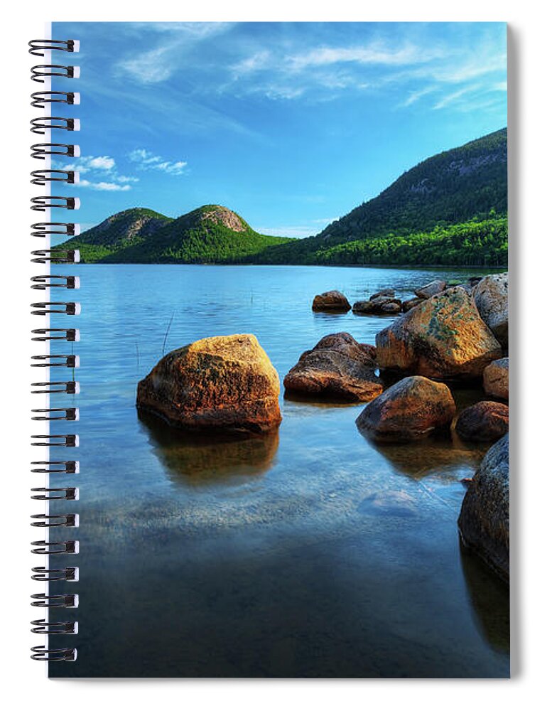 Acadia National Park Spiral Notebook featuring the photograph Jordan Pond 2517 by Greg Hartford