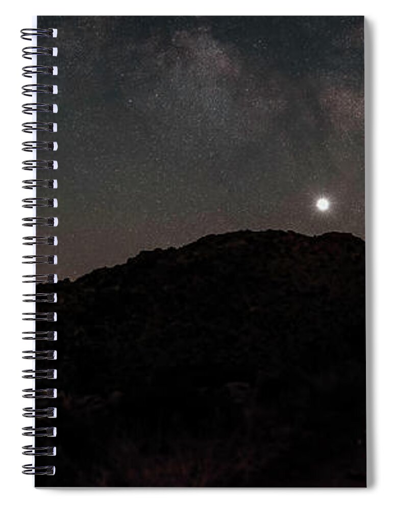 Joshua Tree Spiral Notebook featuring the photograph Joshua Tree Milkyway #1 by Jay Anne Boza