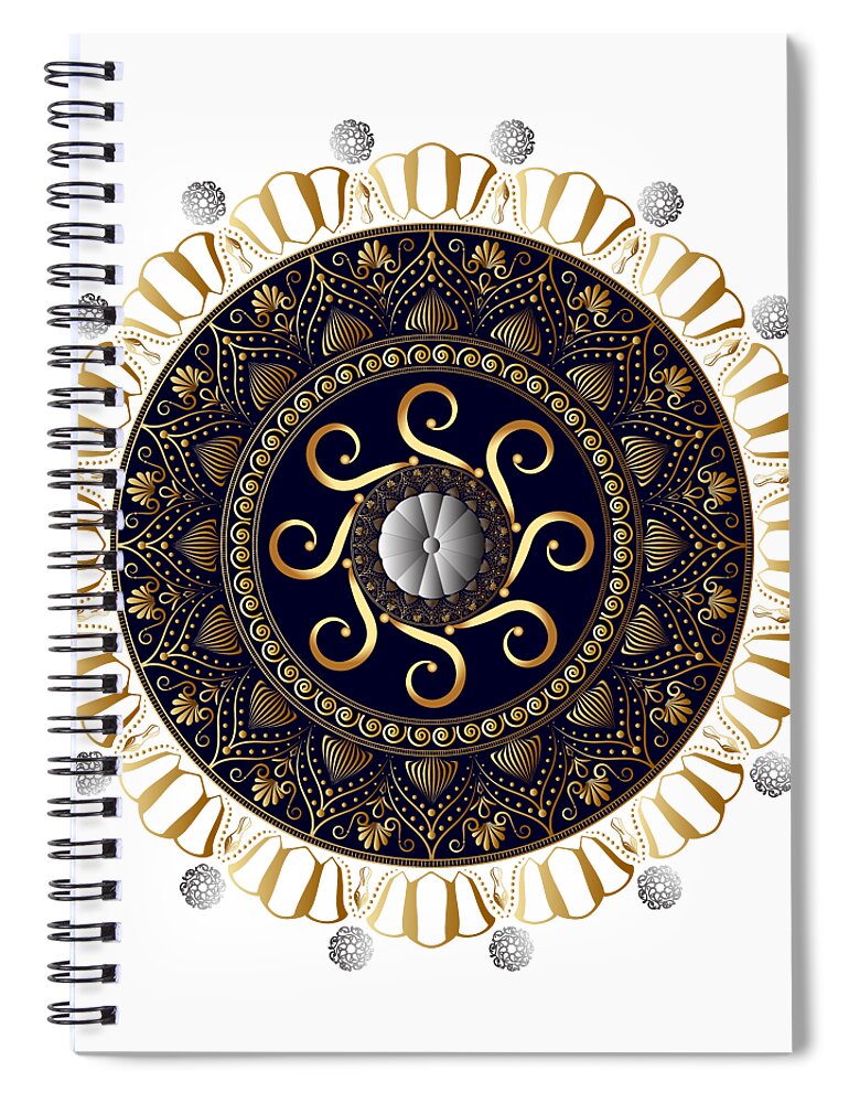 Modern Spiral Notebook featuring the digital art Kuklos No 4318 #1 by Alan Bennington