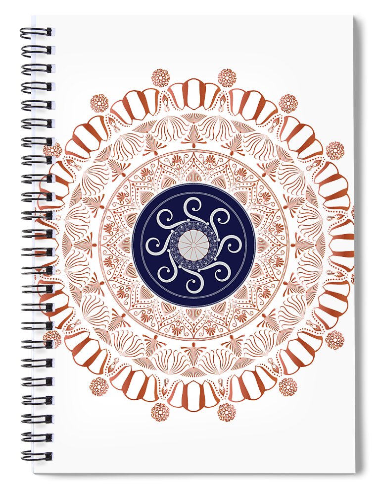 Modern Spiral Notebook featuring the digital art Kuklos No 4324 #1 by Alan Bennington