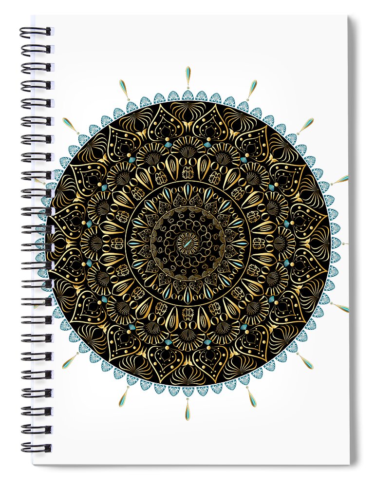 Modern Spiral Notebook featuring the digital art Kuklos No 4332 by Alan Bennington