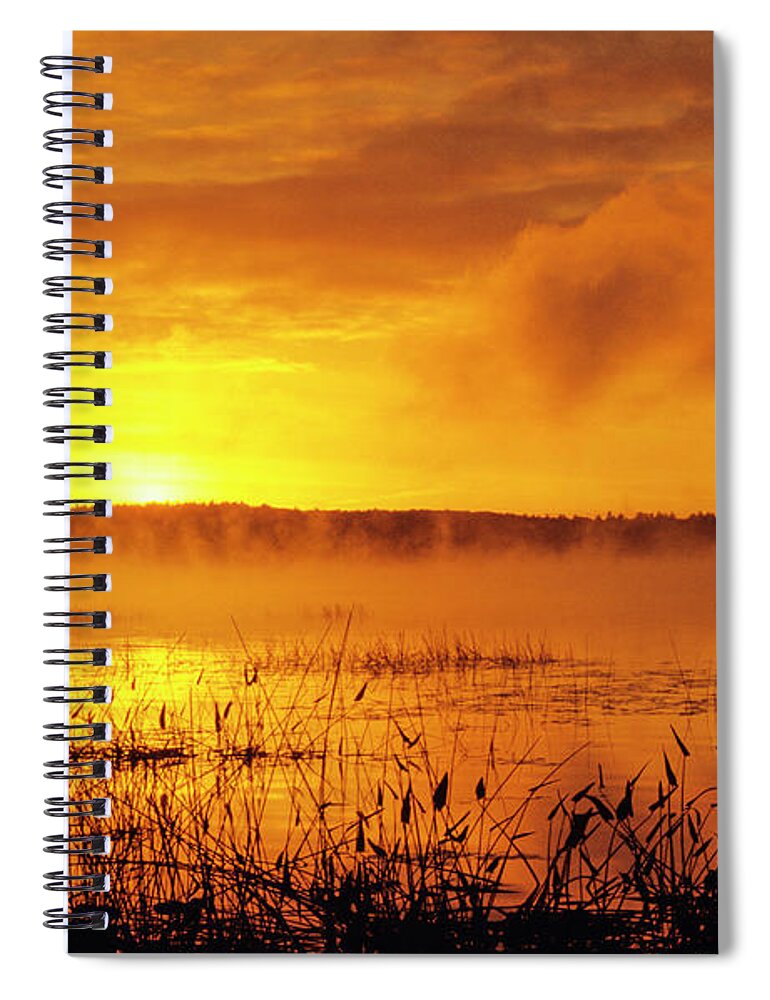 Auburn Spiral Notebook featuring the photograph Lake Massabesic - Auburn New Hampshire #1 by Erin Paul Donovan