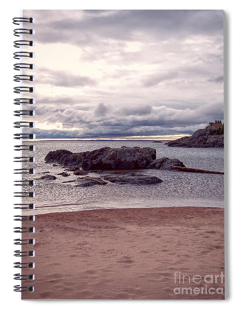 Marquette Spiral Notebook featuring the photograph Lake Superior Islands by Phil Perkins