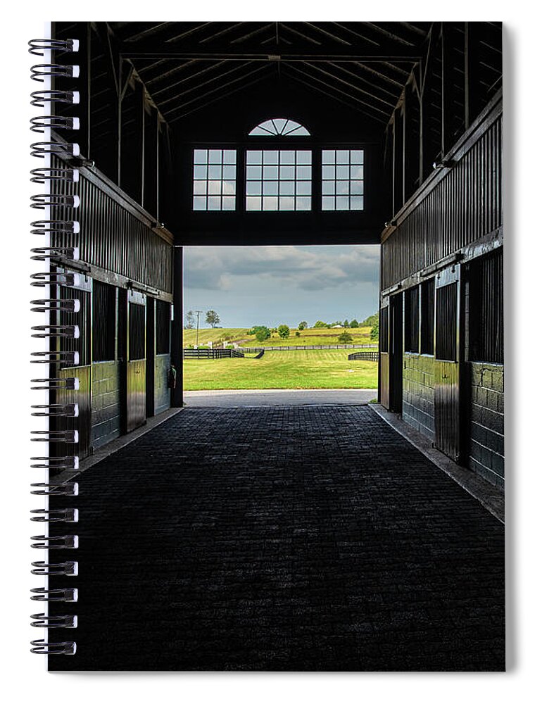 Architecture Spiral Notebook featuring the photograph Lighting The Way #1 by Sandra Bronstein