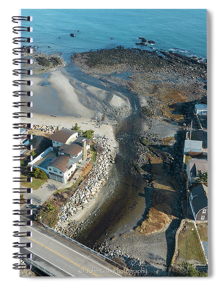  Spiral Notebook featuring the photograph Lizzie Carr remnants by John Gisis