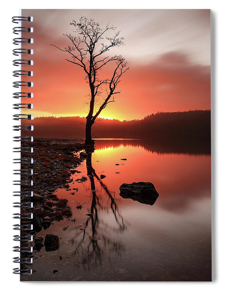 Loch Ard Spiral Notebook featuring the photograph Loch Ard Sunrise #2 by Grant Glendinning