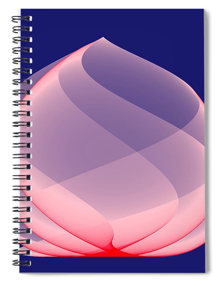 Abstract Flowers Spiral Notebook featuring the digital art Lotus #1 by Anand Swaroop Manchiraju