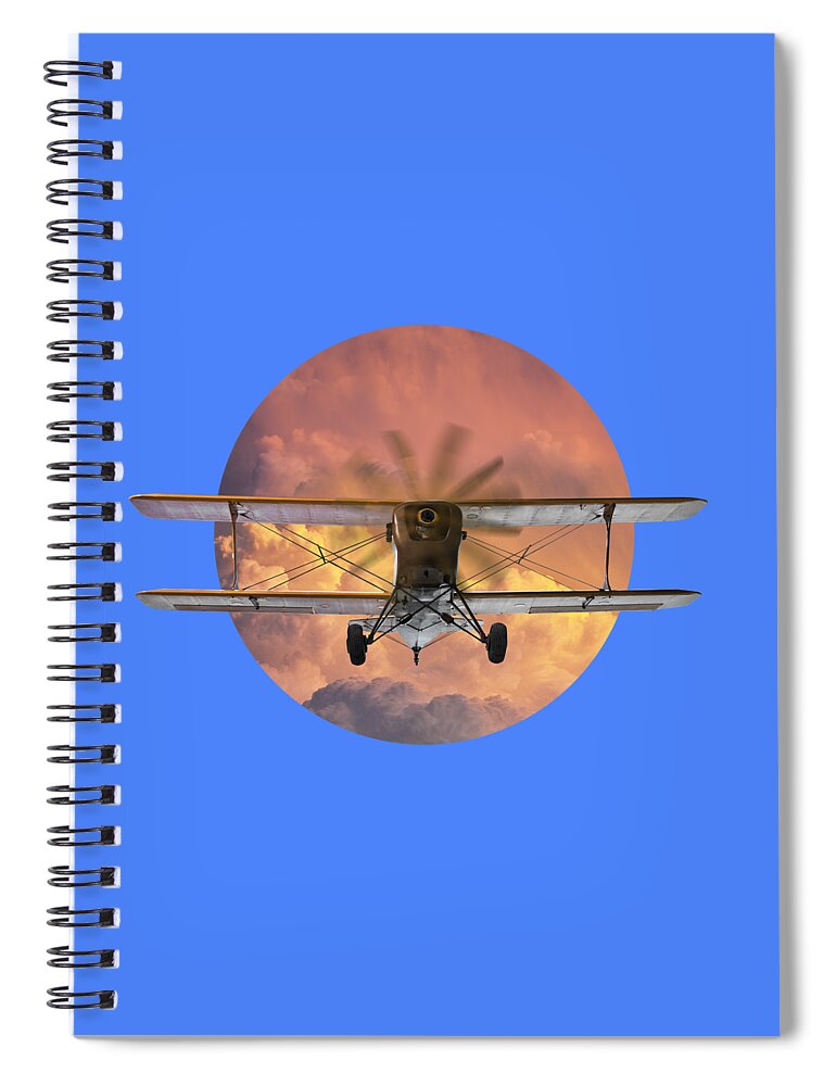 Png Format Spiral Notebook featuring the photograph Loud Planes Fly Low #2 by Randall Nyhof