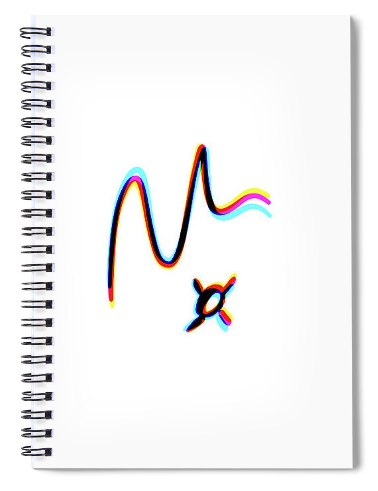 Wunderle Spiral Notebook featuring the digital art Mabus 216 #2 by Wunderle