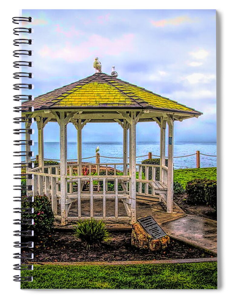 Gazebo Spiral Notebook featuring the photograph Margo Dodd Park Gazebo Pismo Beach #1 by Floyd Snyder