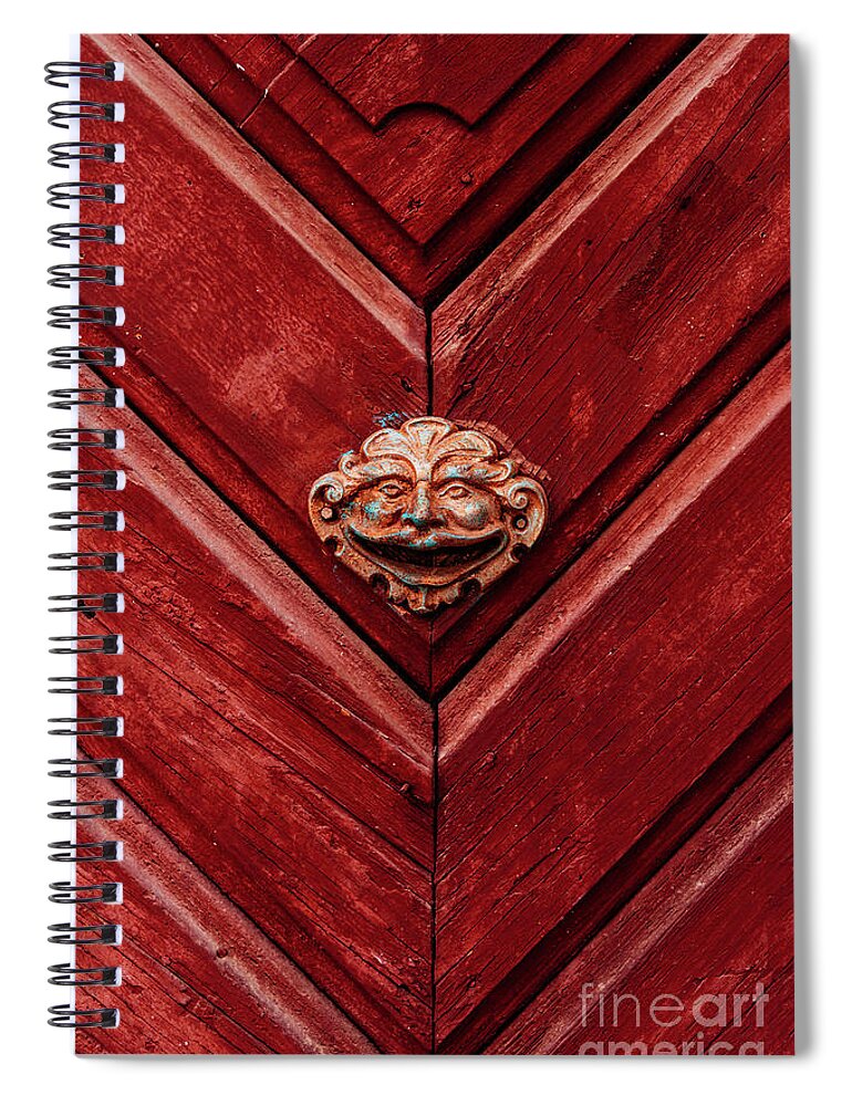 Door Spiral Notebook featuring the photograph Medieval door knocker on castle entrance #1 by Jelena Jovanovic