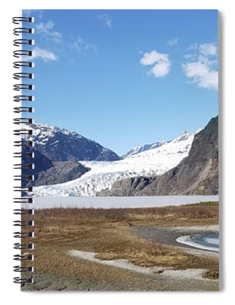 #juneau Spiral Notebook featuring the photograph Mendenhall Lake in the Spring by Charles Vice