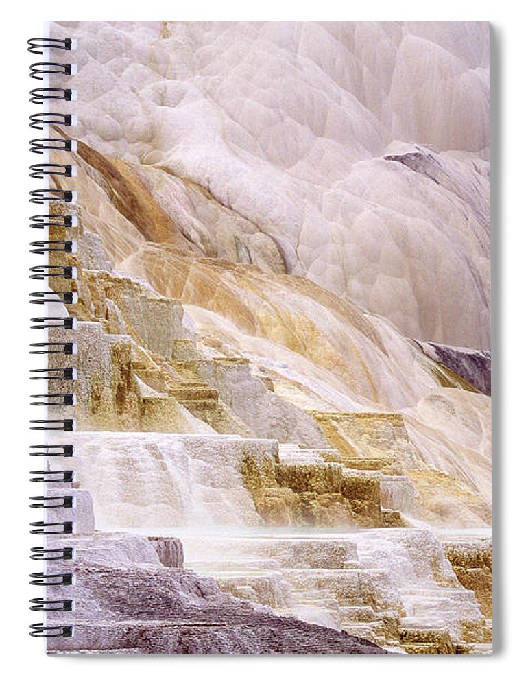 Dave Welling Spiral Notebook featuring the photograph Minerva Springs Yellowstone National Park Wyoming by Dave Welling