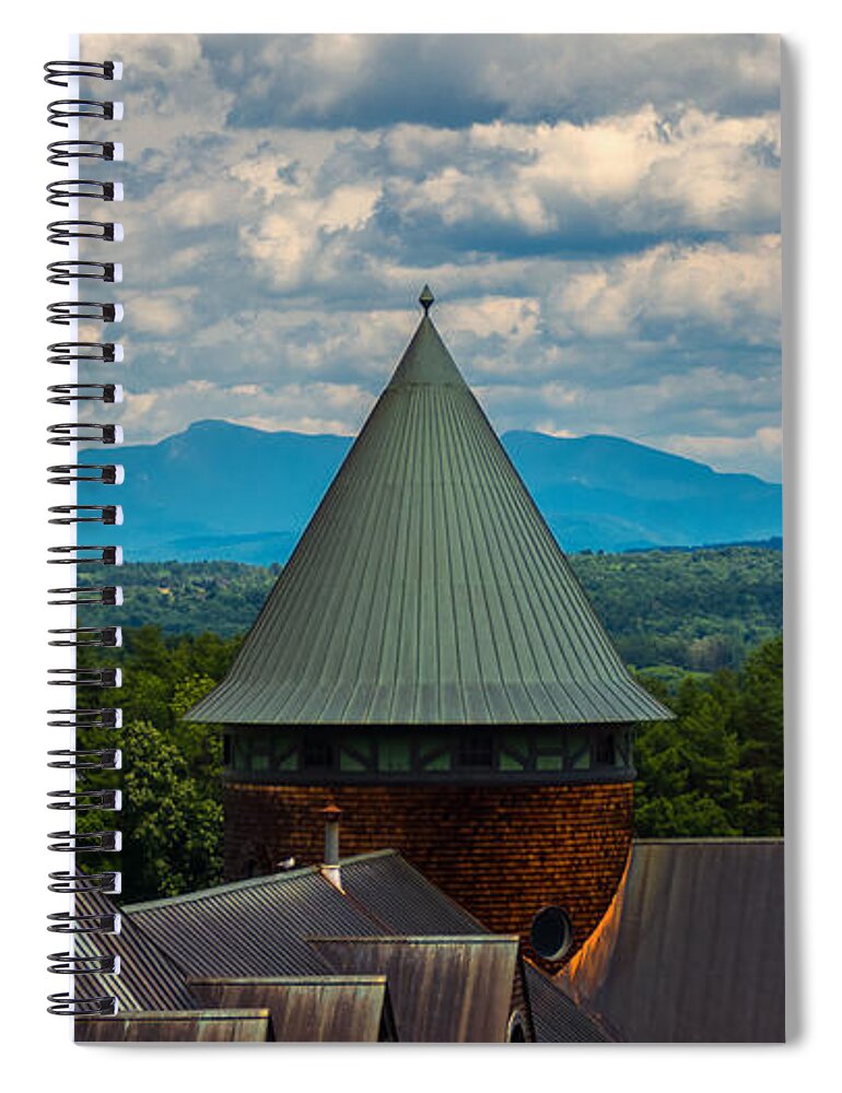 Vermont Spiral Notebook featuring the photograph Mount Mansfield from Shelburne Farms #1 by Scenic Vermont Photography