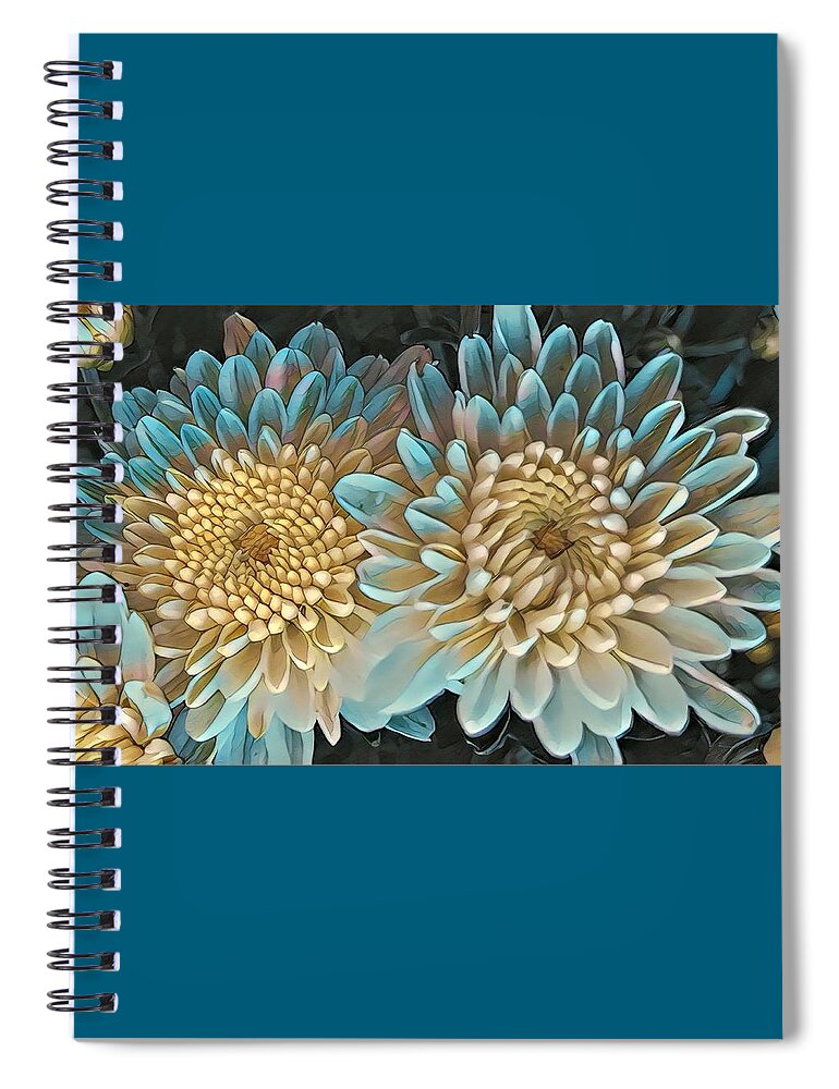 Flora Spiral Notebook featuring the photograph Mums of a Different Color #1 by Bruce Bley