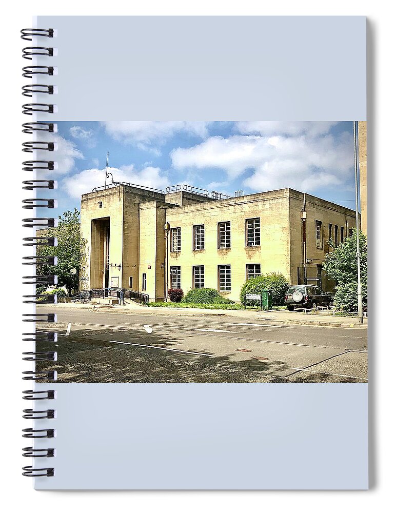  Spiral Notebook featuring the photograph Northamptonshire Campbell Square Police Station and Courts #2 by Gordon James