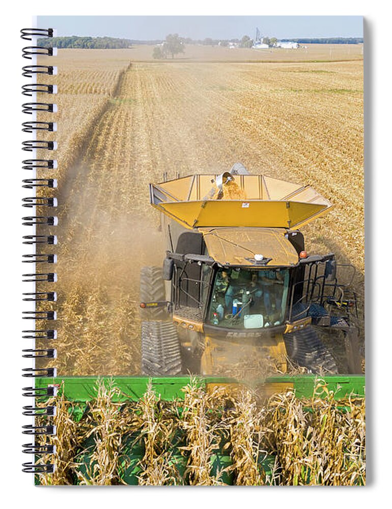 Farm Spiral Notebook featuring the photograph Ohio Corn Harvest by Jim West
