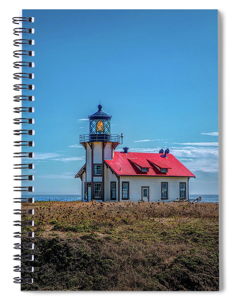 Lighthouse Spiral Notebook featuring the photograph On Guard #2 by Patricia Dennis