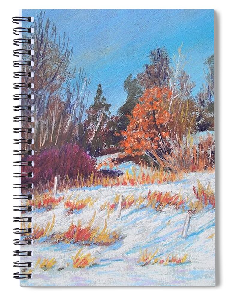 Pastels Spiral Notebook featuring the pastel Over The Way #1 by Rae Smith PAC