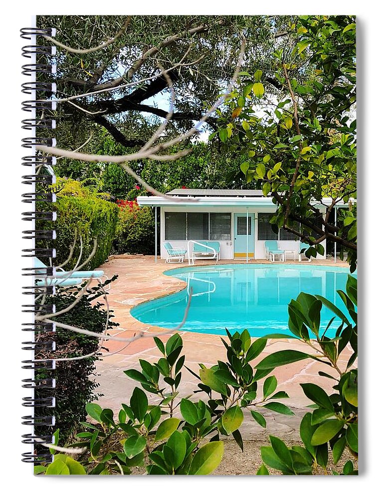  Spiral Notebook featuring the photograph Palm Springs Pool by Julie Gebhardt