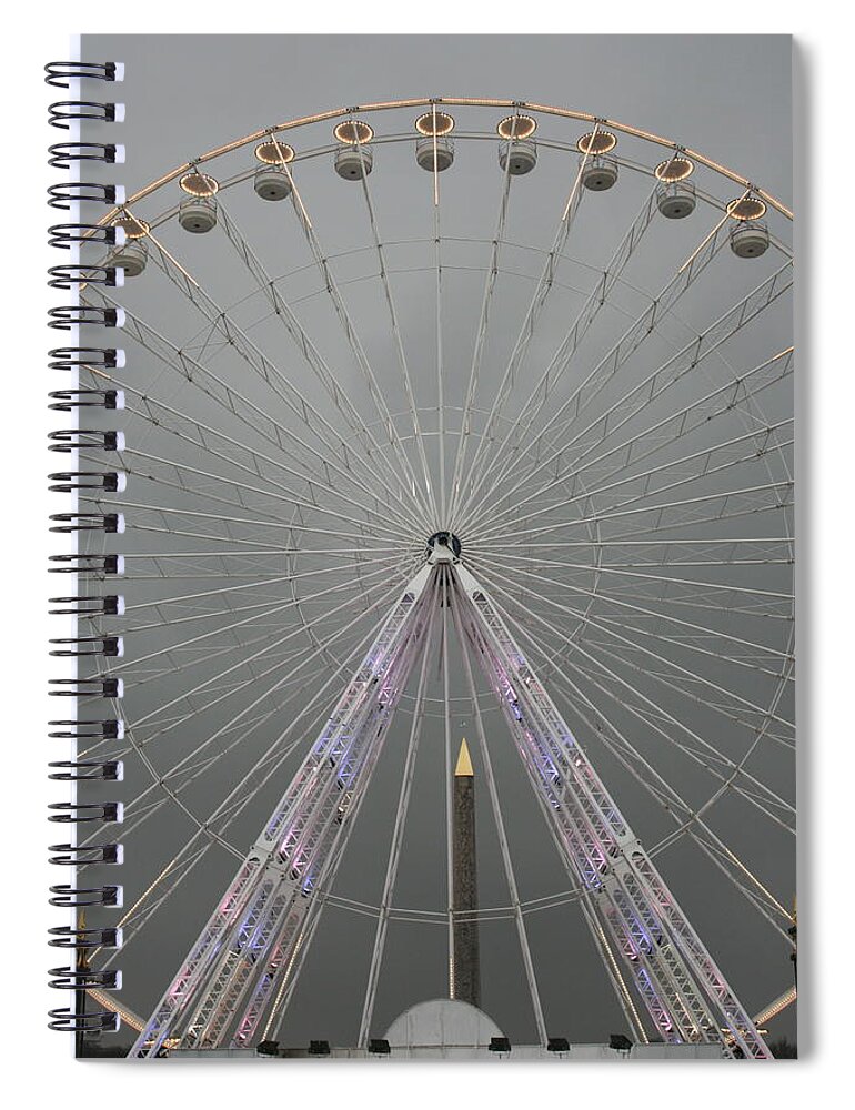 Paris Spiral Notebook featuring the photograph Paris Ferris Wheel #1 by Matthew Bamberg