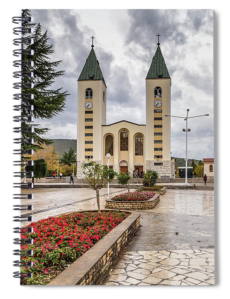 Bosnia Spiral Notebook featuring the photograph Parish Church #1 by Vivida Photo PC