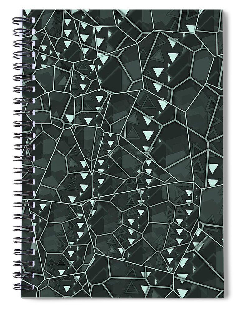 Abstract Spiral Notebook featuring the digital art Pattern 12 by Marko Sabotin