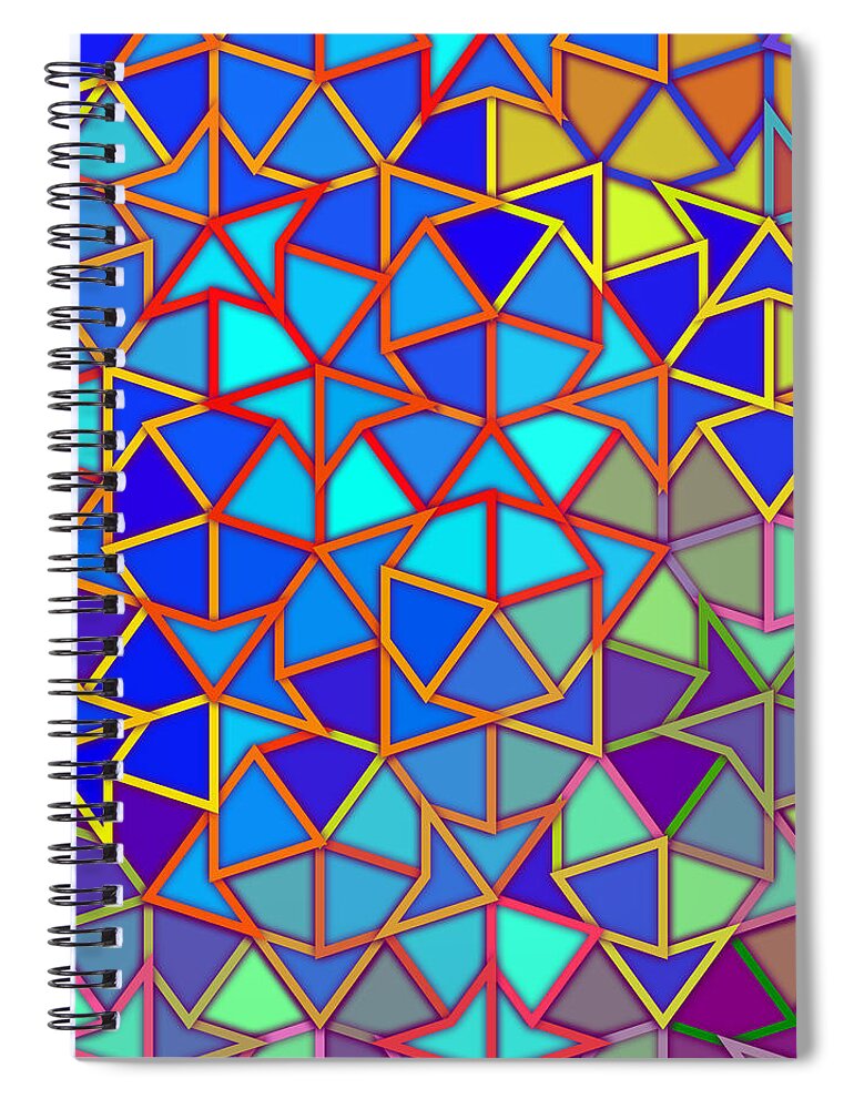 Abstract Spiral Notebook featuring the digital art Pattern 13 by Marko Sabotin