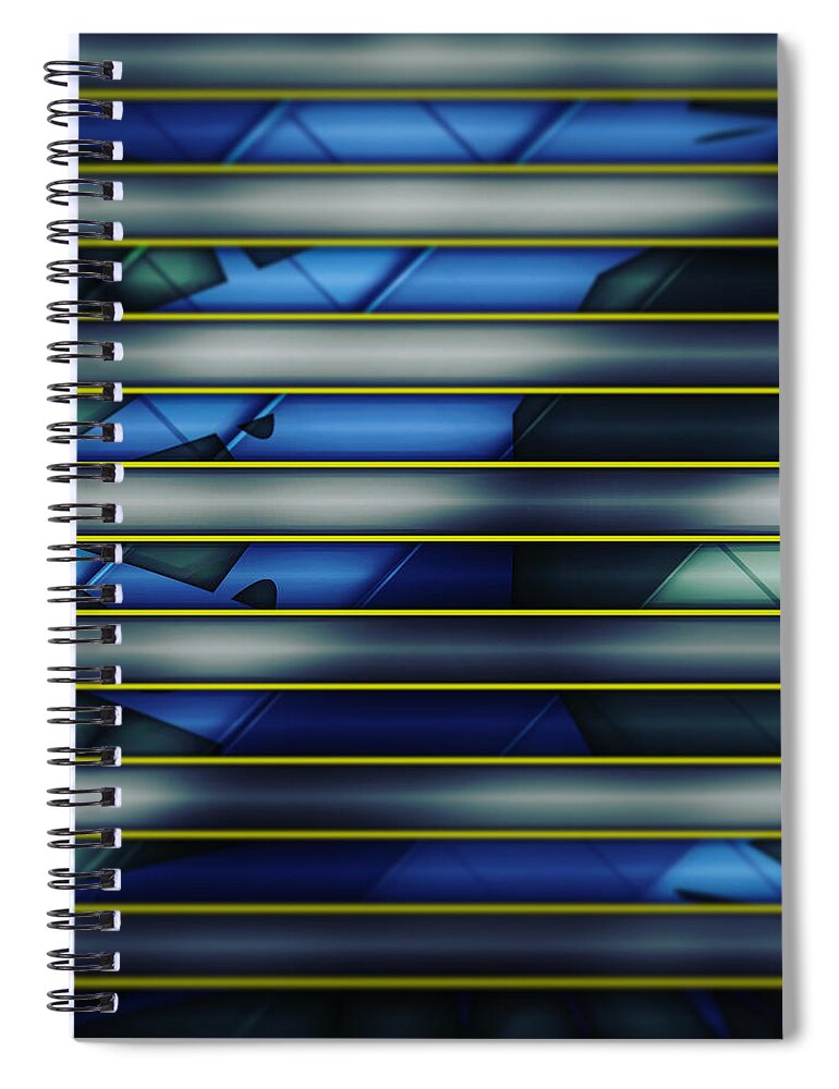 Abstract Spiral Notebook featuring the digital art Pattern 19 by Marko Sabotin