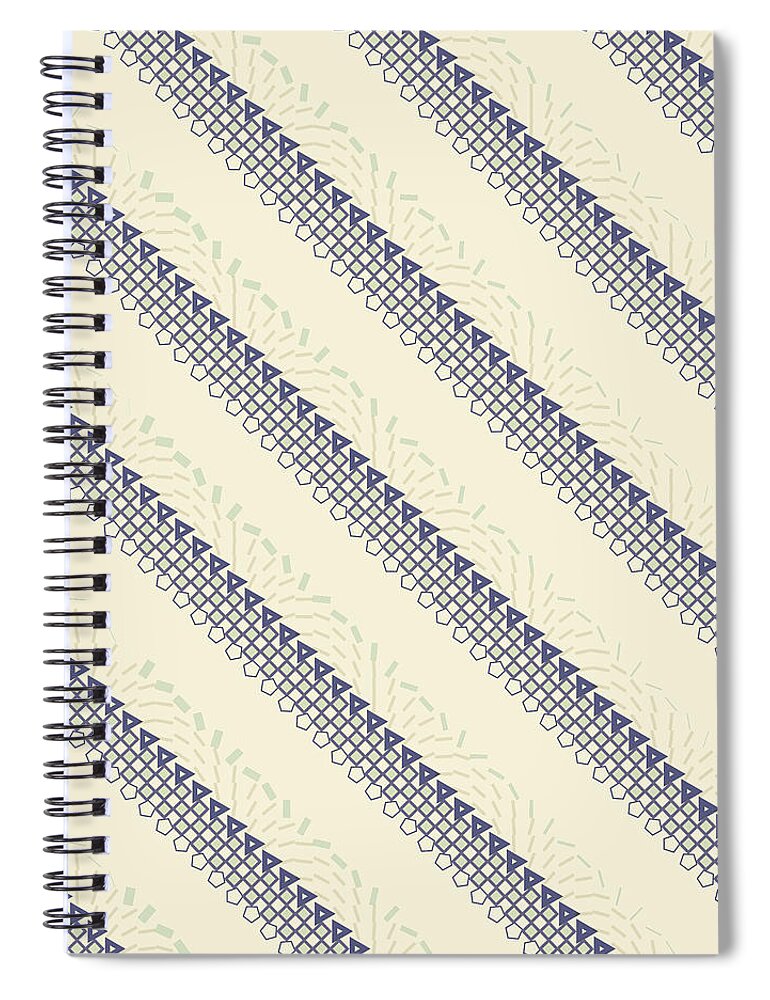 Abstract Spiral Notebook featuring the digital art Pattern 2 by Marko Sabotin