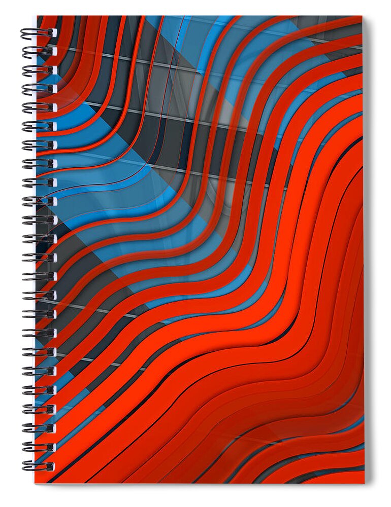 Abstract Spiral Notebook featuring the digital art Pattern 22 #1 by Marko Sabotin