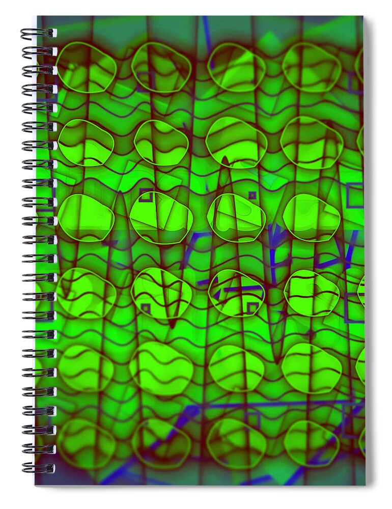 Abstract Spiral Notebook featuring the digital art Pattern 25 by Marko Sabotin
