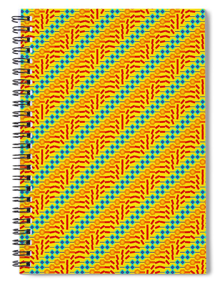Abstract Spiral Notebook featuring the digital art Pattern 3 #1 by Marko Sabotin