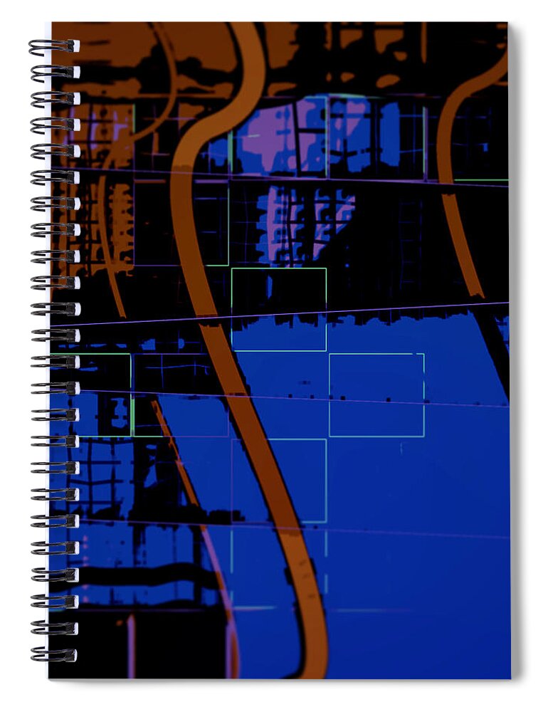 Abstract Spiral Notebook featuring the digital art Pattern 30 by Marko Sabotin