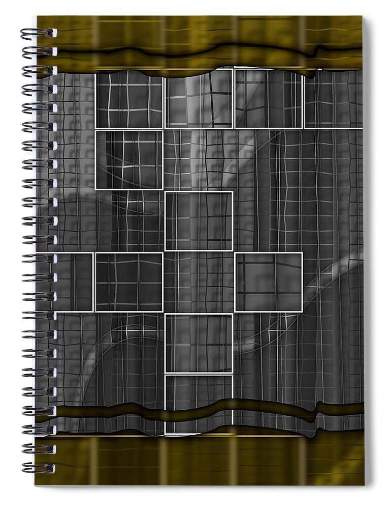 Abstract Spiral Notebook featuring the digital art Pattern 33 by Marko Sabotin