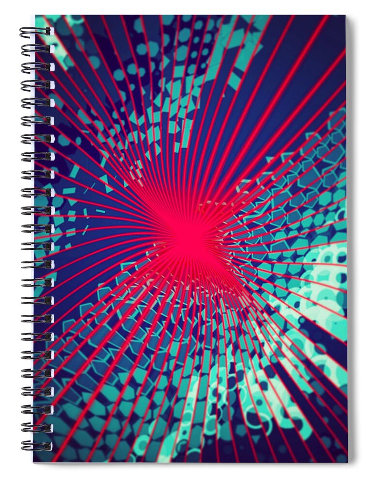 Abstract Spiral Notebook featuring the digital art Pattern 35 #1 by Marko Sabotin