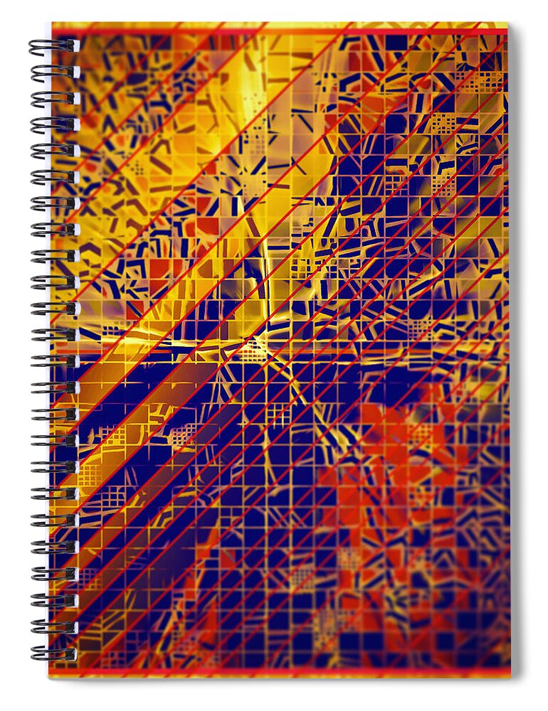 Abstract Spiral Notebook featuring the digital art Pattern 36 #1 by Marko Sabotin
