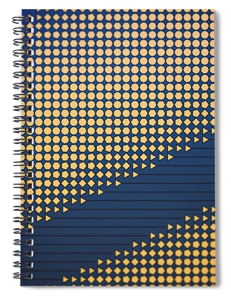 Abstract Spiral Notebook featuring the digital art Pattern 39 by Marko Sabotin