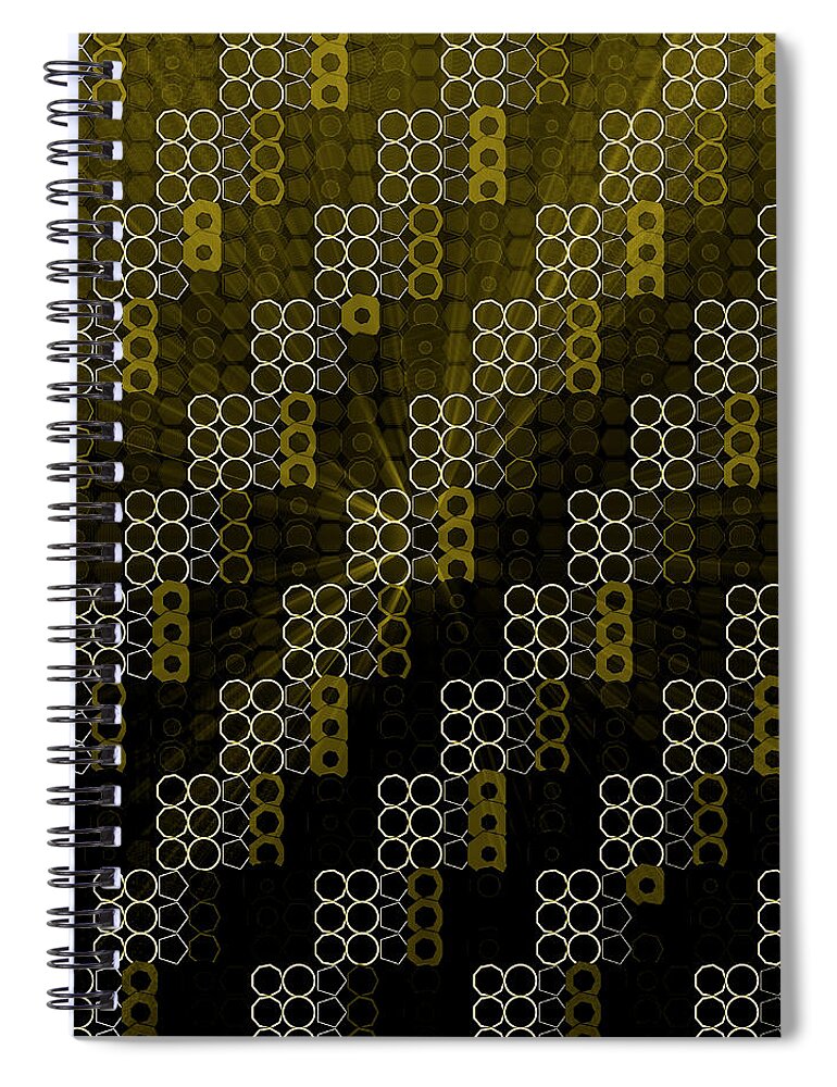 Abstract Spiral Notebook featuring the digital art Pattern 40 by Marko Sabotin
