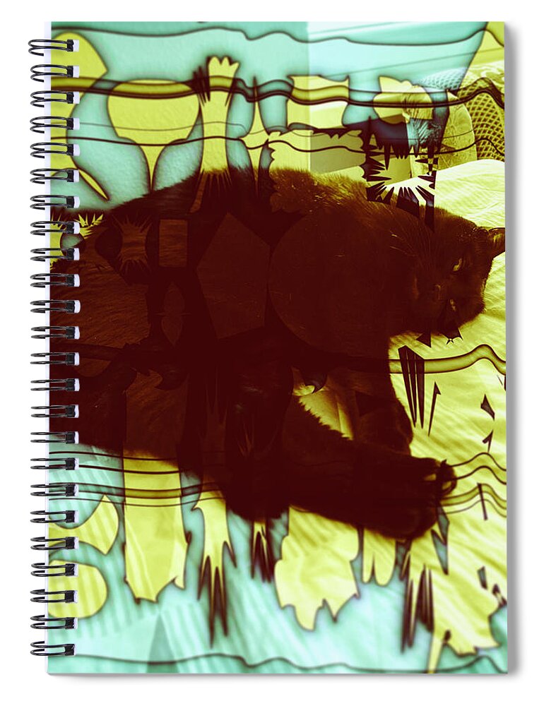 Abstract Spiral Notebook featuring the digital art Pattern 45 by Marko Sabotin