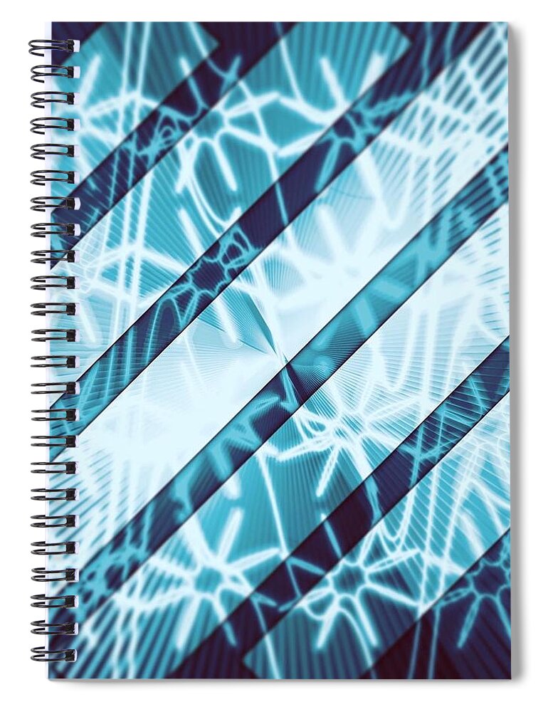 Abstract Spiral Notebook featuring the digital art Pattern 46 by Marko Sabotin