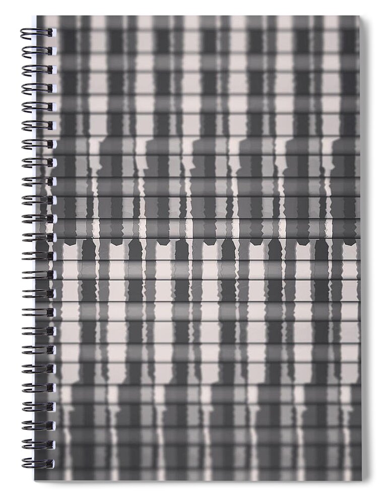 Abstract Spiral Notebook featuring the digital art Pattern 47 by Marko Sabotin