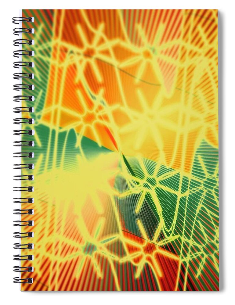 Abstract Spiral Notebook featuring the digital art Pattern 50 by Marko Sabotin